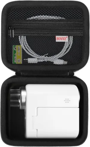 BOVKE Microscope Case Compatible with Microscope for Kids, 1000X Handheld Kids Microscope, Portable Mini Microscope for Kids Travel Case with Mesh Pocket for Date Cables and Sample Slides, Black