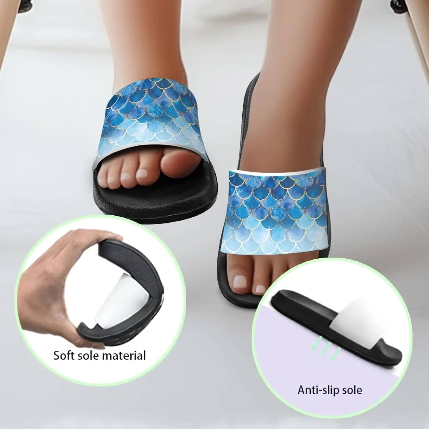 Boys Slides Non-slip Toddler Boys Cute Shower Slippers Toddler Flip Flops Beach Pool Sandals Play Family Gatherings Outdoor