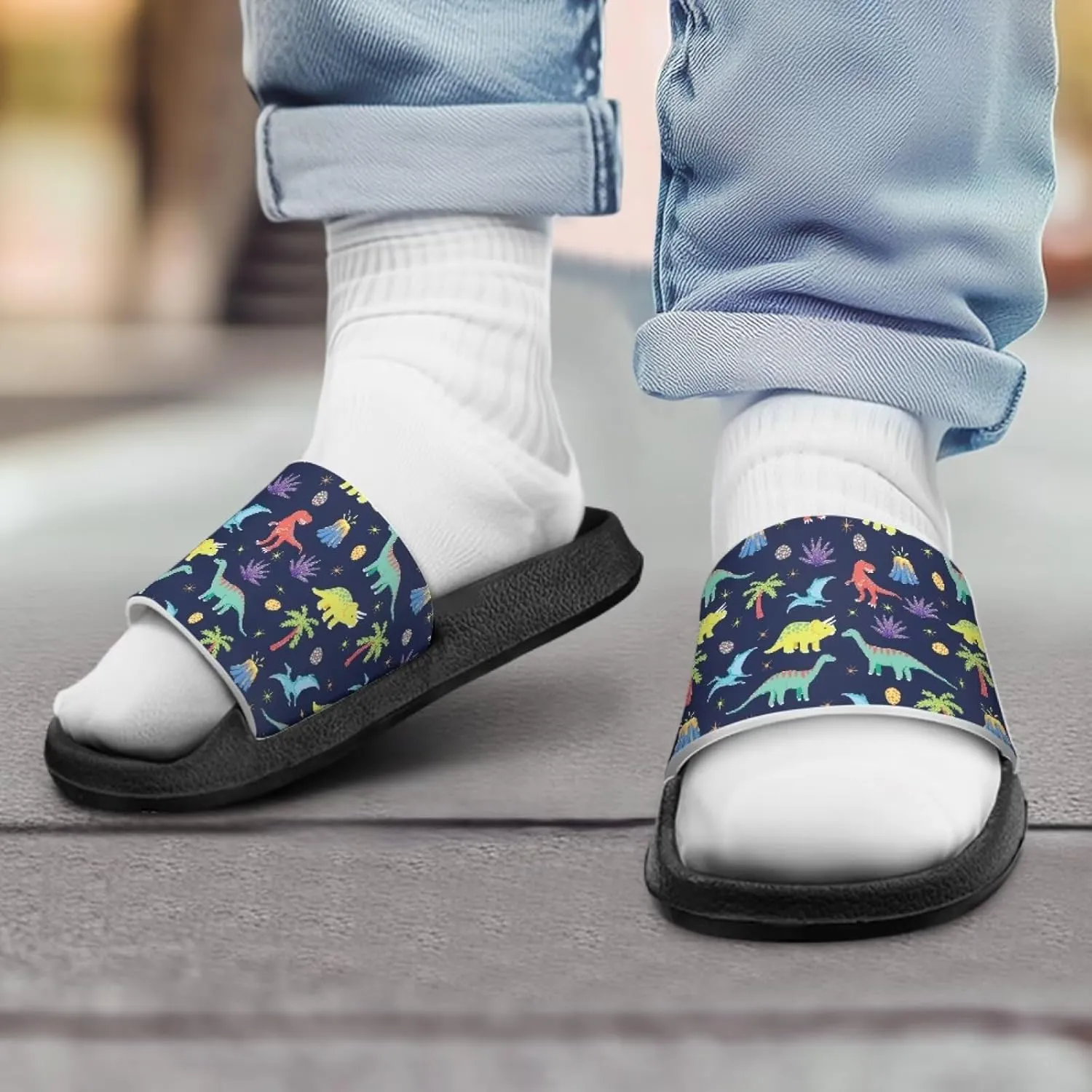 Boys Slides Non-slip Toddler Boys Cute Shower Slippers Toddler Flip Flops Beach Pool Sandals Play Family Gatherings Outdoor
