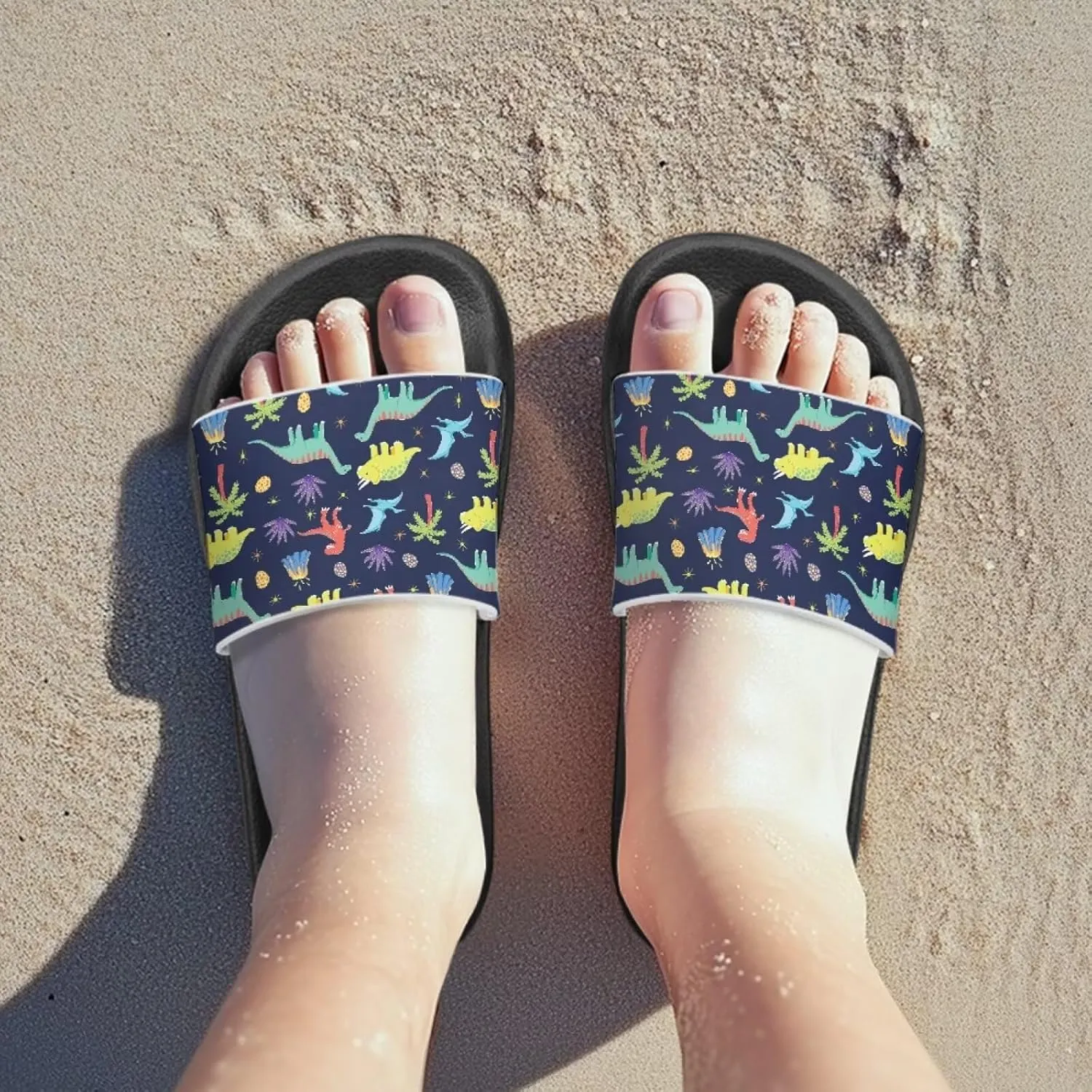 Boys Slides Non-slip Toddler Boys Cute Shower Slippers Toddler Flip Flops Beach Pool Sandals Play Family Gatherings Outdoor