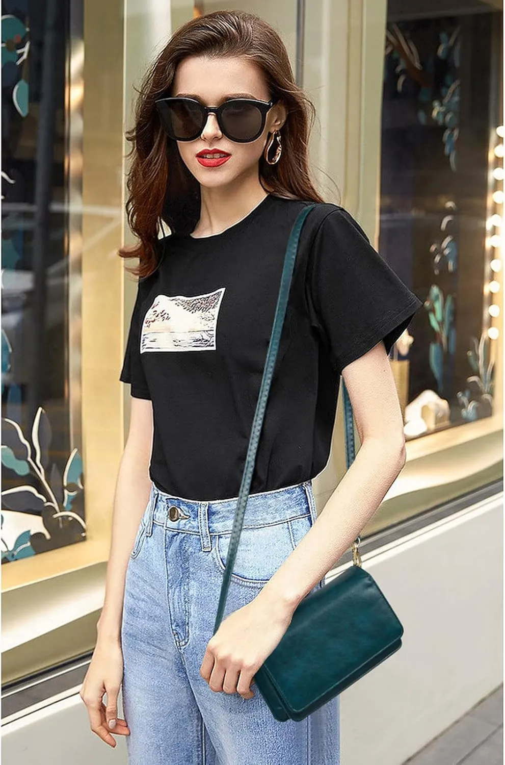 BROMEN Crossbody Bags for Women Small Cell Phone Shoulder Bag Wristlet Wallet Clutch Purse