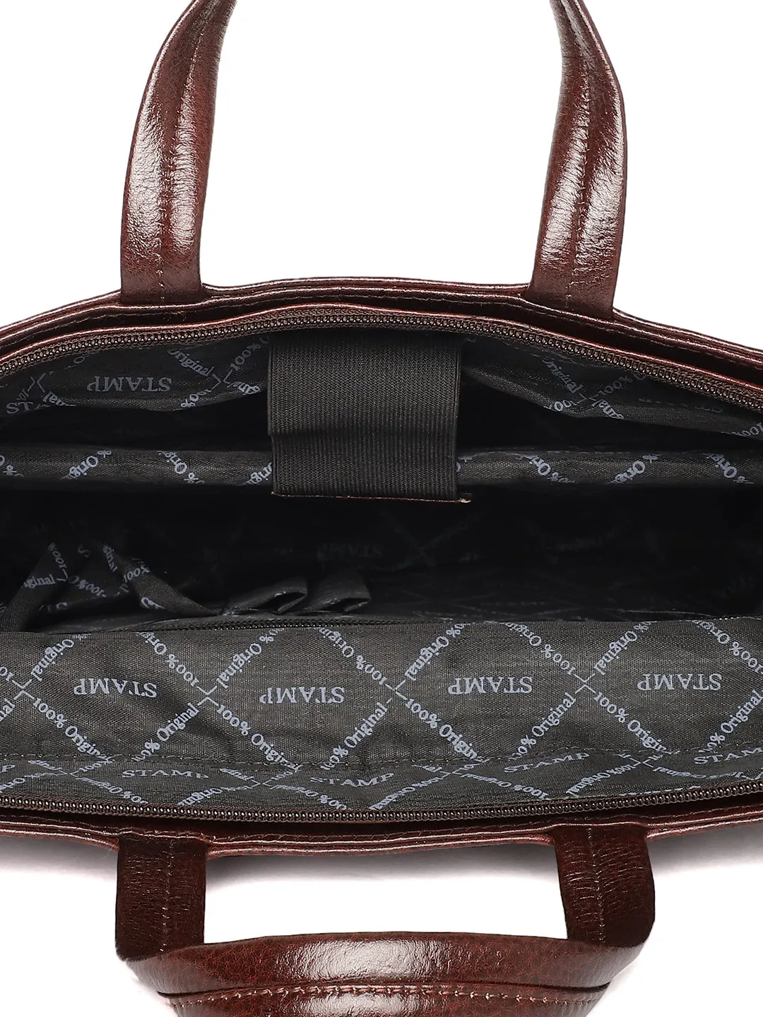 Brown Leather Flap Laptop Bags FL12126