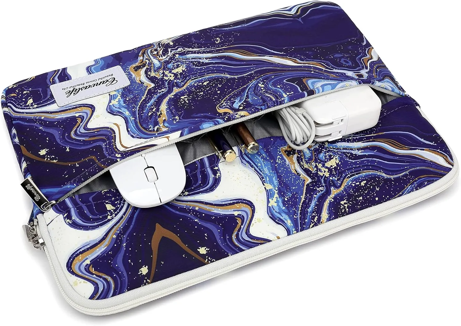 Canvaslife Blue Marble Patten Laptop Sleeve 14 inch 14.0 inch Laptop case Bag