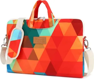Canvaslife Rainbow Peacock Pattern 15 Inch Waterproof Shoulder Messenger Bag for 14 to 15.6 Inch Laptops and MacBook Pro 15