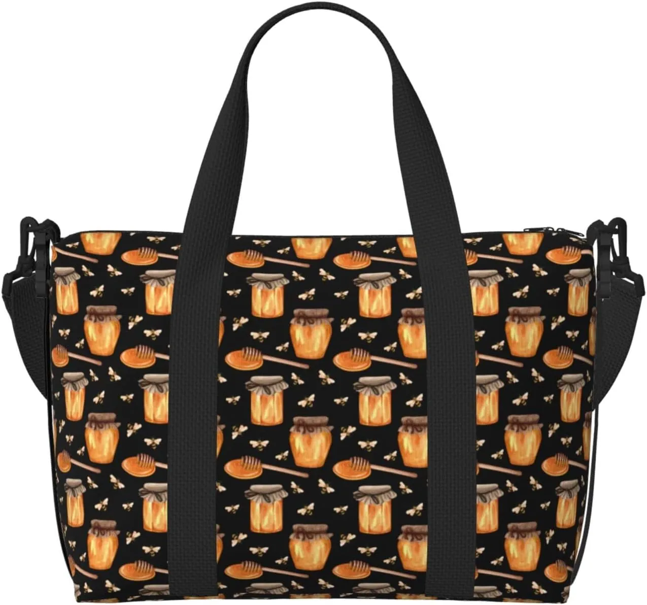 Carry On Duffle Bags Overnight Weekender Bags for Women, Bee and Honey Personal Item Travel Bag, Travel Essentials Sport Gym Bag for Men Women