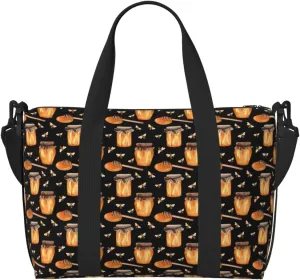 Carry On Duffle Bags Overnight Weekender Bags for Women, Bee and Honey Personal Item Travel Bag, Travel Essentials Sport Gym Bag for Men Women