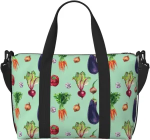 Carry On Duffle Bags Overnight Weekender Bags for Women, onion garlic Eggplant Personal Item Travel Bag, Travel Essentials Sport Gym Bag for Men Women