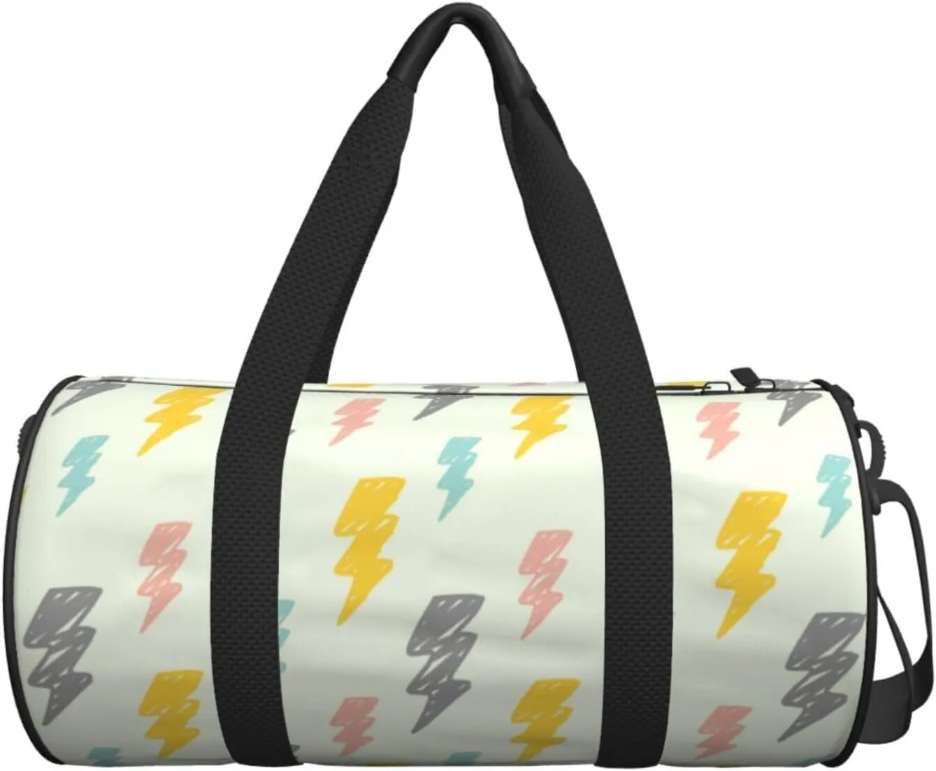 Carton Thunders Round Travel Duffel Bag Large Capacity Gym Sports Bags for Hiking Vacation Trips