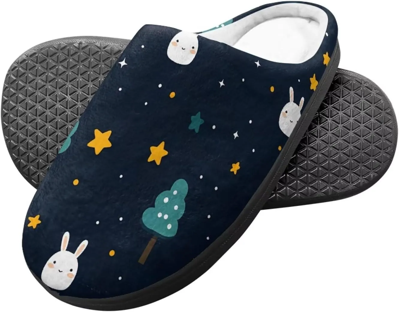 Cartoon Animal Children's Plush Slippers Washable House Slippers Cute Patterns Comfortable Flannel Indoor Winter Shoes SizeUS 9-15