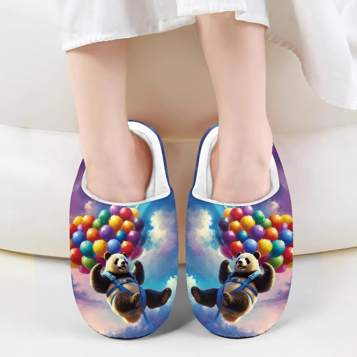 Cartoon Animal Children's Plush Slippers Washable House Slippers Cute Patterns Comfortable Flannel Indoor Winter Shoes SizeUS 9-15