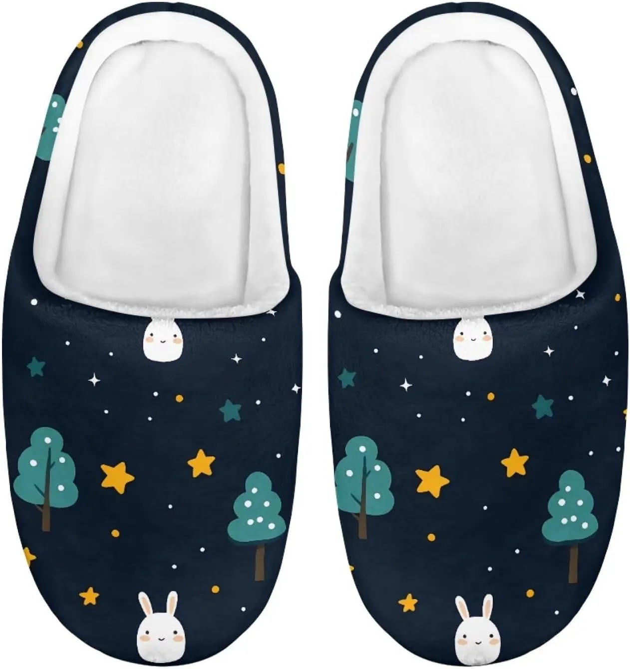 Cartoon Animal Children's Plush Slippers Washable House Slippers Cute Patterns Comfortable Flannel Indoor Winter Shoes SizeUS 9-15