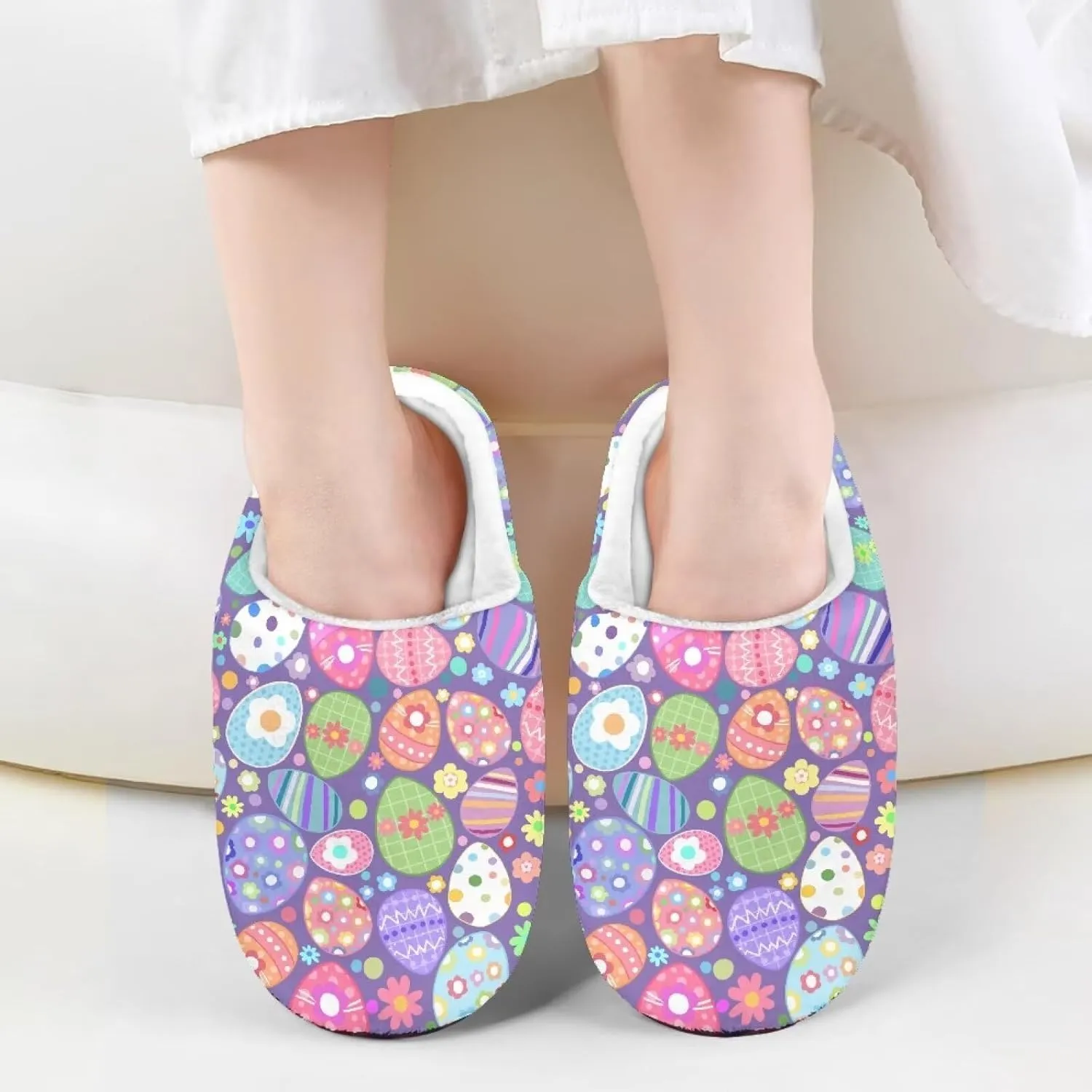 Cartoon Animal Girls Boys Fluffy Slippers Comfy Closed Toe Shoes Slip-on Slides for Kids House Indoor Slippers SizeUS 9-15