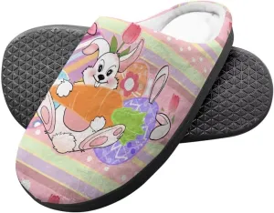 Cartoon Animal Girls Boys Fluffy Slippers Comfy Closed Toe Shoes Slip-on Slides for Kids House Indoor Slippers SizeUS 9-15