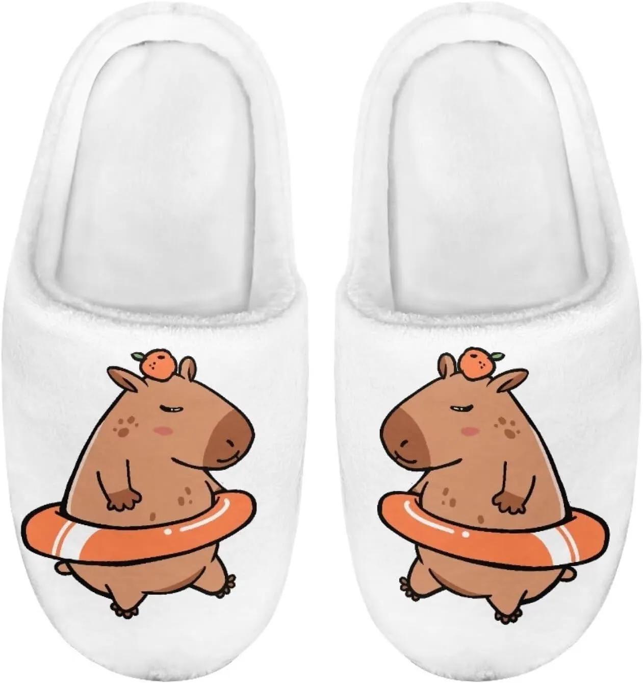 Cartoon Children's Plush Slippers for Boys Girls House Fuzzy Non-Slip Winter Warm Fluffy Lightweight Comfort Soft Indoor Outdoor Washable Slippers US Size 9-15