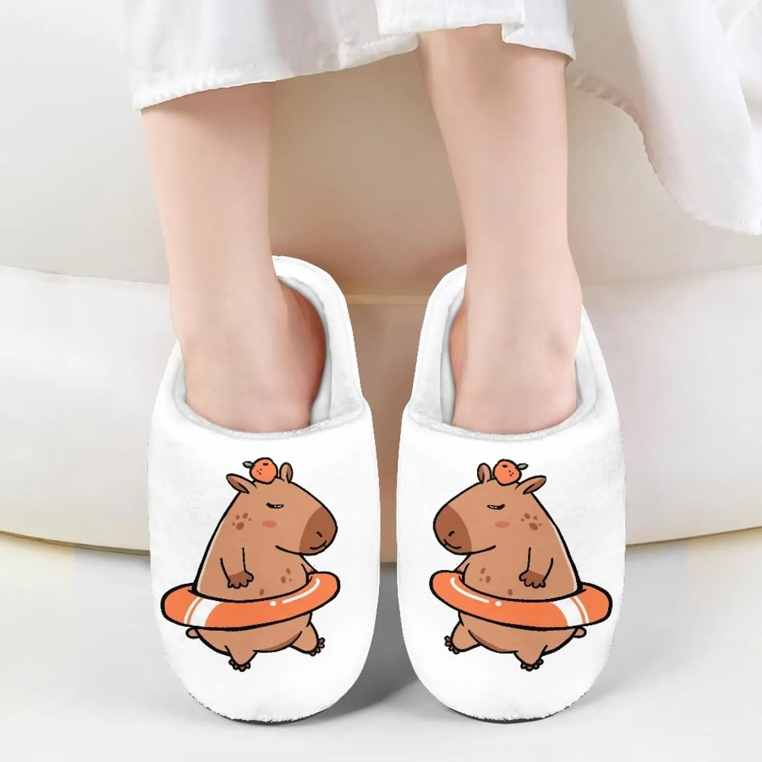 Cartoon Children's Plush Slippers for Boys Girls House Fuzzy Non-Slip Winter Warm Fluffy Lightweight Comfort Soft Indoor Outdoor Washable Slippers US Size 9-15