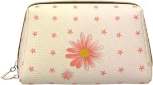 Cartoon Chrysanthemummakeup Bag Organizer,Toiletry Cosmetic Bag,Zipper Pouch Brushes Storage Case(Large)