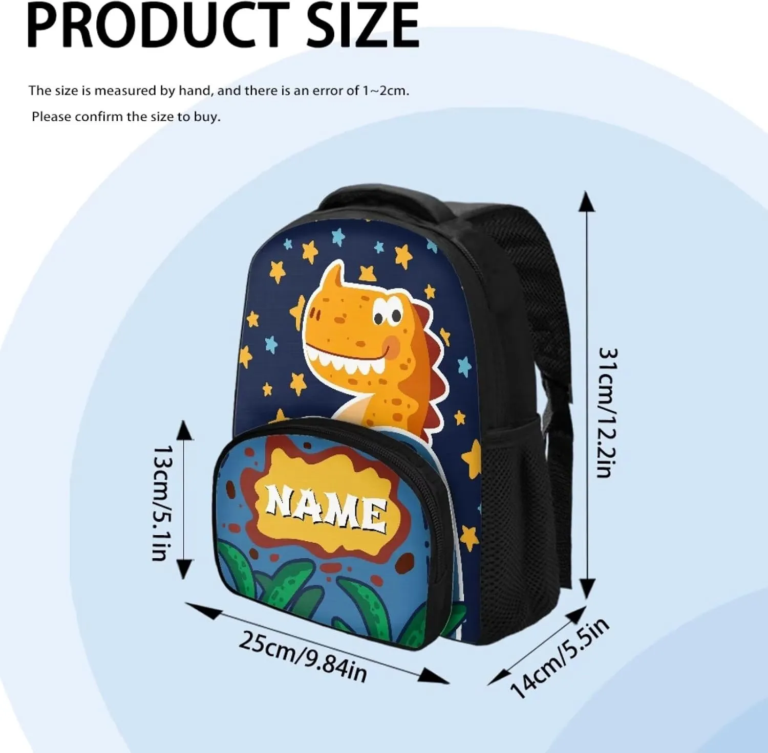 Cartoon Dinosaur and Star Preschool Toddler Backpack for Boys Girls, Children's School Mini Backpack for School and Travel, Kindergarten Elementary Kids Bag