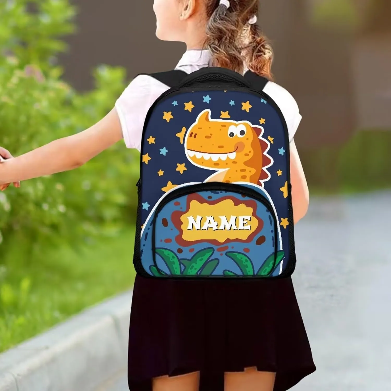Cartoon Dinosaur and Star Preschool Toddler Backpack for Boys Girls, Children's School Mini Backpack for School and Travel, Kindergarten Elementary Kids Bag