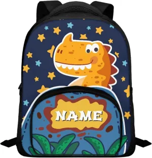 Cartoon Dinosaur and Star Preschool Toddler Backpack for Boys Girls, Children's School Mini Backpack for School and Travel, Kindergarten Elementary Kids Bag