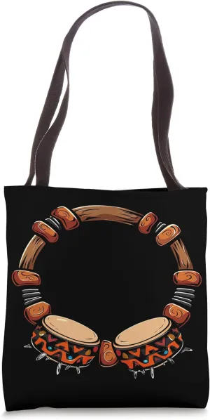 Cartoon Tambourine Vector Tote Bag