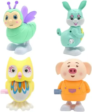 Cartoon Wind up Toys for Boys and Girls Early Learning Clockwork Toy Present Color