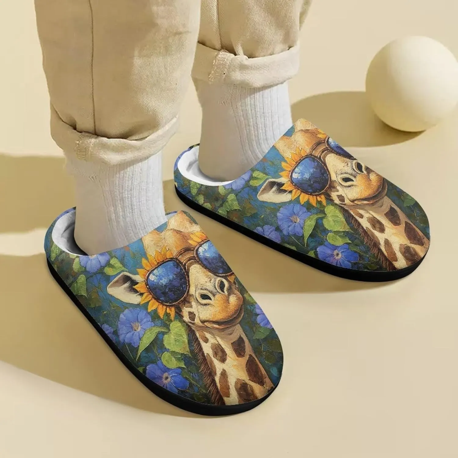 Cartoon Winter Plush Warm Slippers for Kids Boys Girls Slip On House Slippers Flannel Fuzzy Indoor Shoes SizeUS 9-15