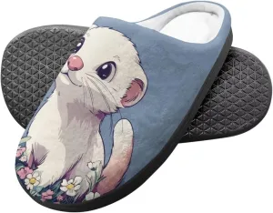 Cartoon Winter Plush Warm Slippers for Kids Boys Girls Slip On House Slippers Flannel Fuzzy Indoor Shoes SizeUS 9-15