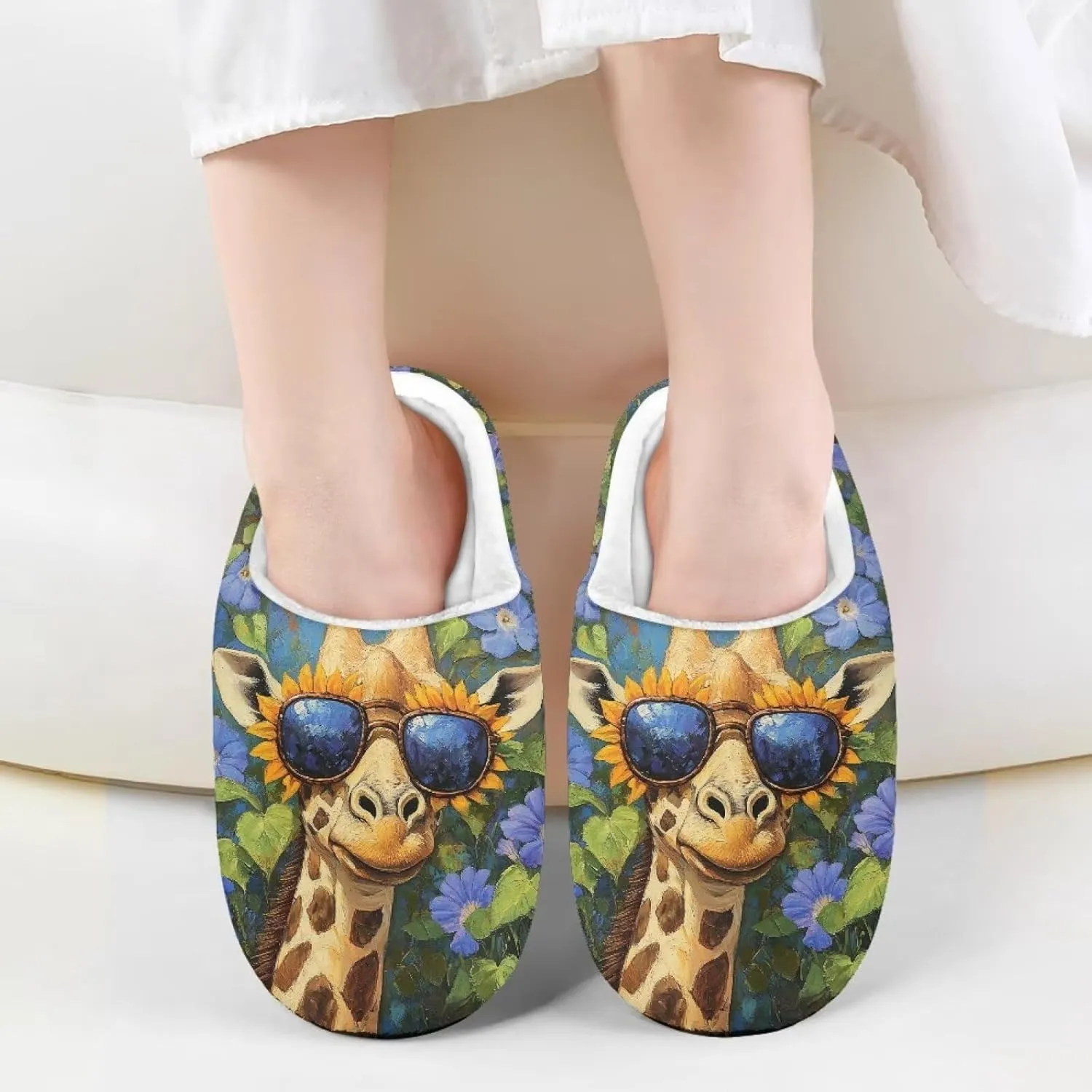 Cartoon Winter Plush Warm Slippers for Kids Boys Girls Slip On House Slippers Flannel Fuzzy Indoor Shoes SizeUS 9-15