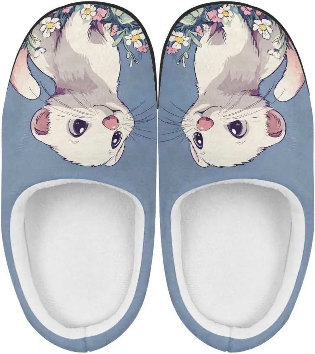 Cartoon Winter Plush Warm Slippers for Kids Boys Girls Slip On House Slippers Flannel Fuzzy Indoor Shoes SizeUS 9-15