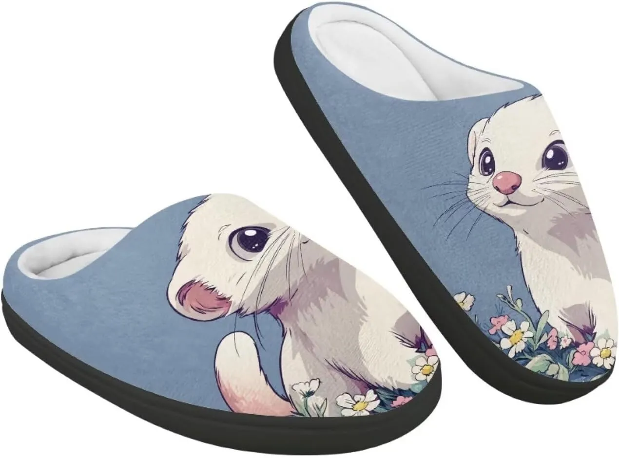 Cartoon Winter Plush Warm Slippers for Kids Boys Girls Slip On House Slippers Flannel Fuzzy Indoor Shoes SizeUS 9-15