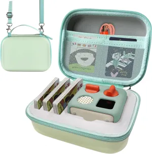 Case Compatible with Yoto Mini Kids Bluetooth Audio Player, Travel Storage Holder for Children’s Speaker Plays Stories Music Podcast Radio Cards (Bag Only)- (Light Green)