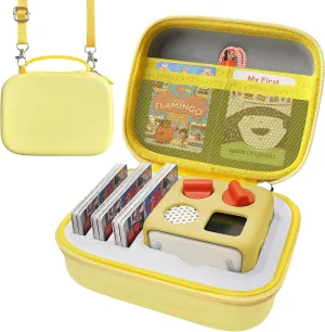 Case Compatible with Yoto Mini Kids Bluetooth Audio Player, Travel Storage Holder for Children’s Speaker Plays Stories Music Podcast Radio Cards (Bag Only)- (Yellow)