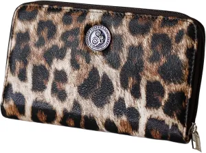 Cash Budgeting Wallet (Cheetah), Zip Around, Accordion File System, Wristlet Strap, Women's Wallet