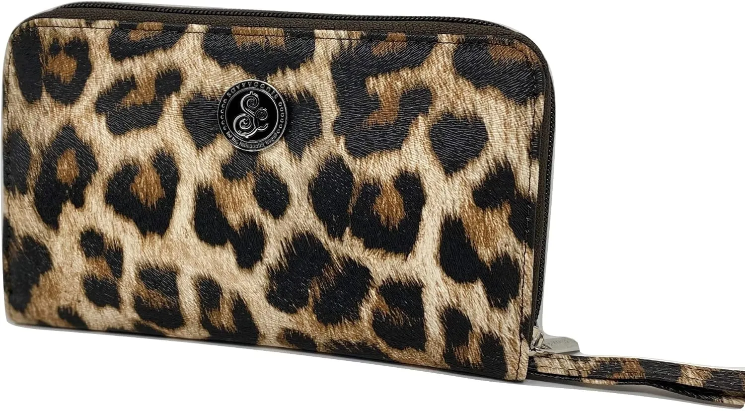 Cash Budgeting Wallet (Cheetah), Zip Around, Accordion File System, Wristlet Strap, Women's Wallet