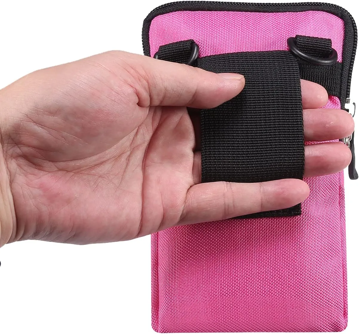 Cell Phone Belt Clip Bag for Men, Mobile Phone Shoulder Holster, Women Men Zipper Cell Phone Crossbody Sling Bag Shoulder Messenger Bag Smartphone Waist Pack with Card Holder Belt Loop Pouch Pocket