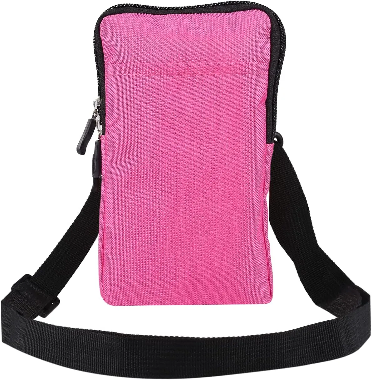Cell Phone Belt Clip Bag for Men, Mobile Phone Shoulder Holster, Women Men Zipper Cell Phone Crossbody Sling Bag Shoulder Messenger Bag Smartphone Waist Pack with Card Holder Belt Loop Pouch Pocket