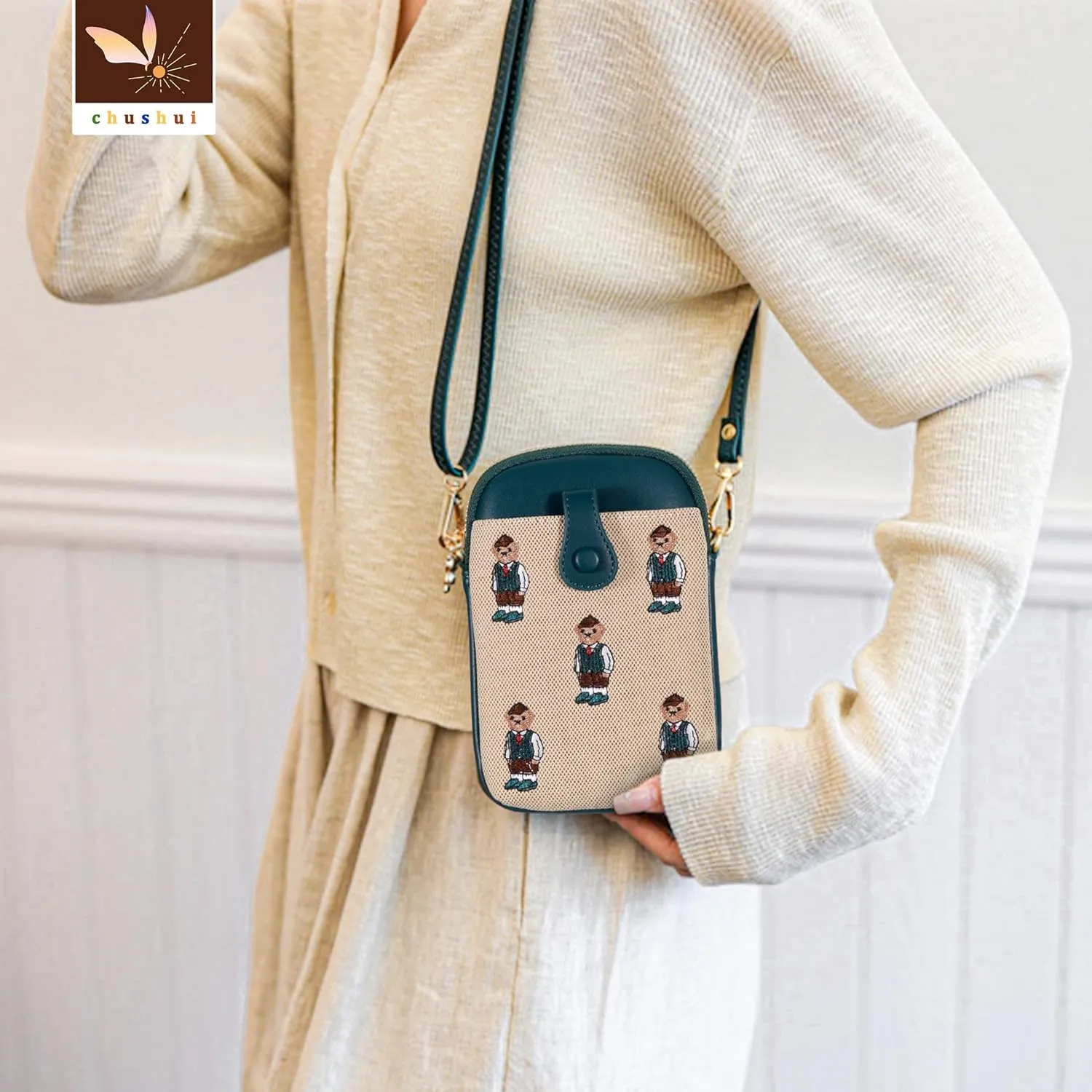 Cell Phone Purse,Small Crossbody Bag for Women,Cute Leather Handbag with Adjustable Strap for Travel Work Daily