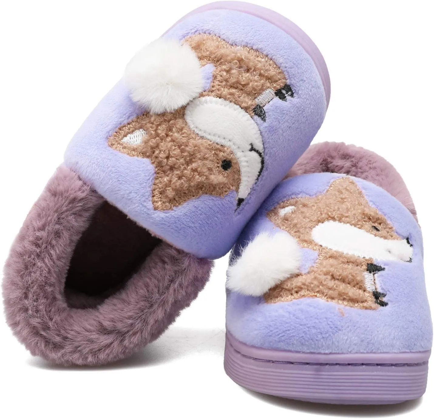 Centipede Demon Plush Warm Slippers for Girls Boys Kids Toddlers Winter Fur Lined Indoor House Home Shoes