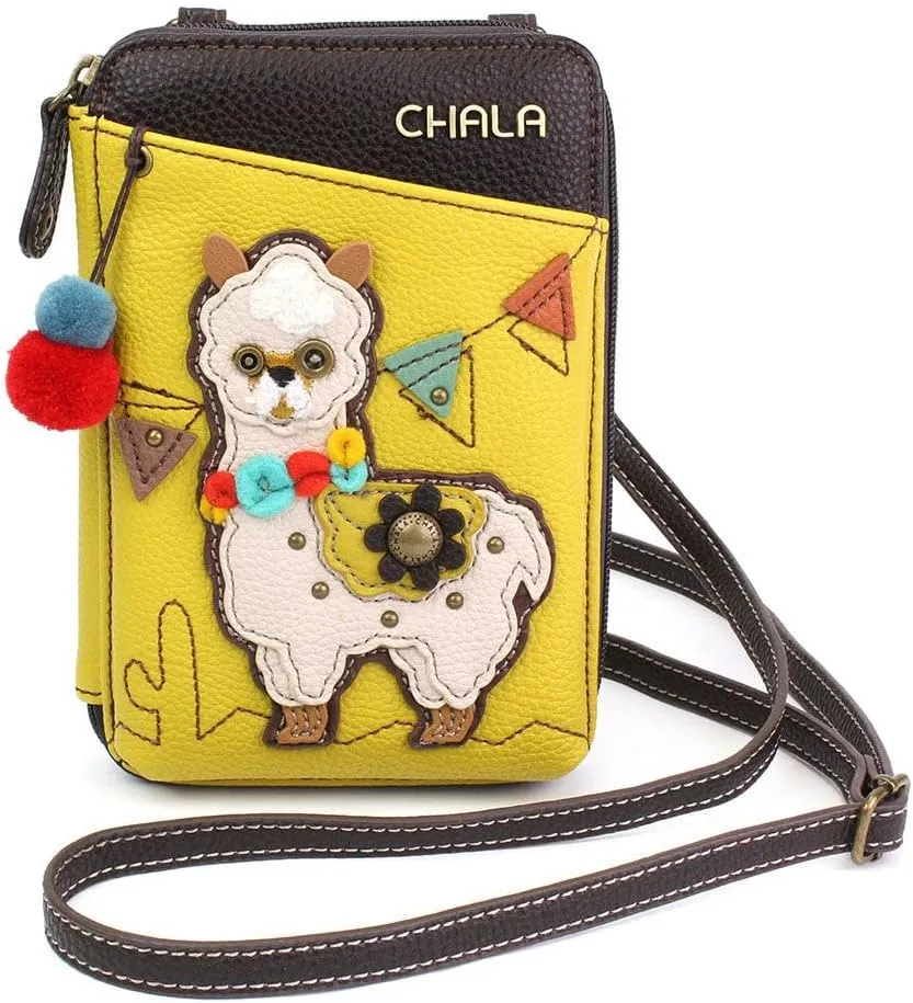 CHALA Wallet Crossbody Cell Phone Purse - Women Faux Leather Multicolor Handbag with Adjustable Strap