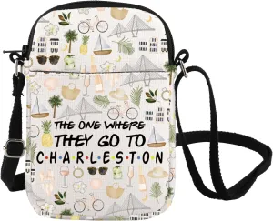 Charleston South Carolina Travel Crossbody Bag Charleston Souvenir Gift Charleston Vacation Messenger Bag