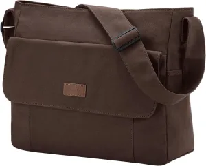 Chase Chic Canvas Messenger Bag, Large Laptop Crossbody Sholder Satchel Work College Tote Bag for Men Women