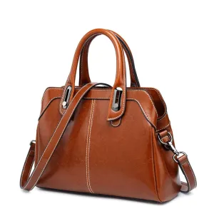 Chic Hand-Shoulder  Crossbody Satchel Leather Bags for Women