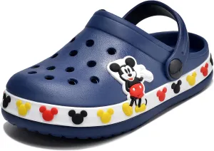 Children's Clogs Cute Cartoon Boys and Girls Garden Shoes Clogs Slippers Toddlers One-Foot Lightweight Beach Pool Sandals