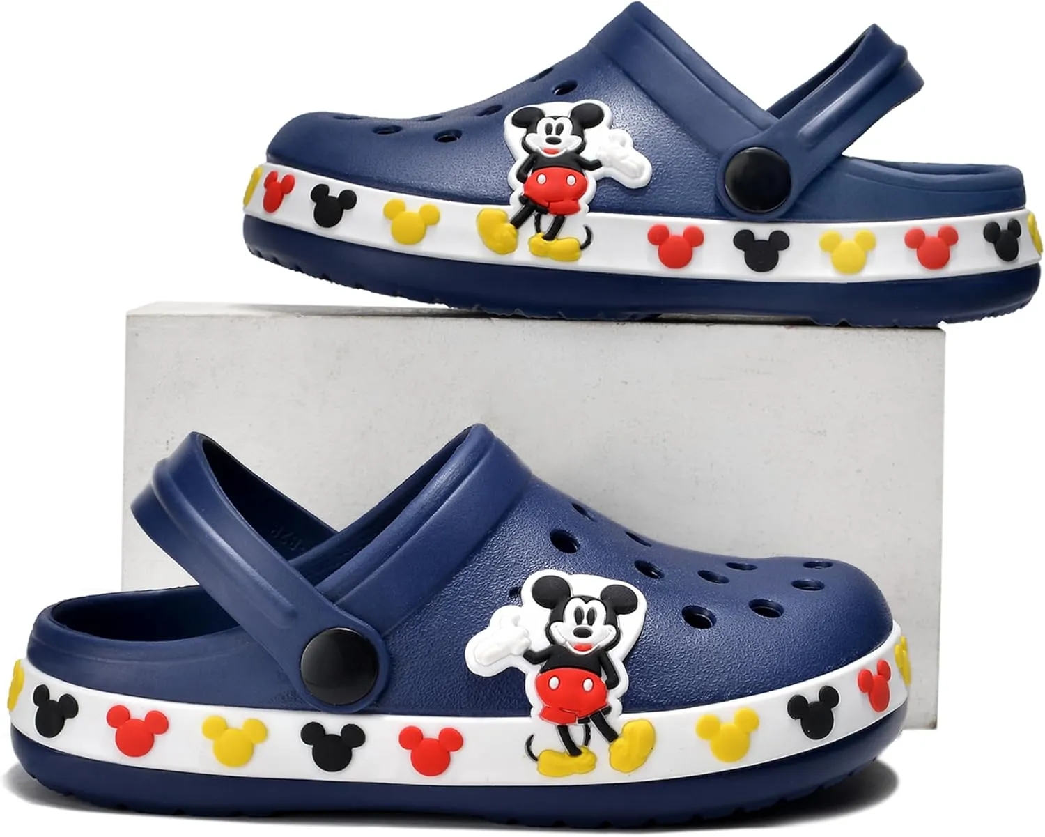 Children's Clogs Cute Cartoon Boys and Girls Garden Shoes Clogs Slippers Toddlers One-Foot Lightweight Beach Pool Sandals
