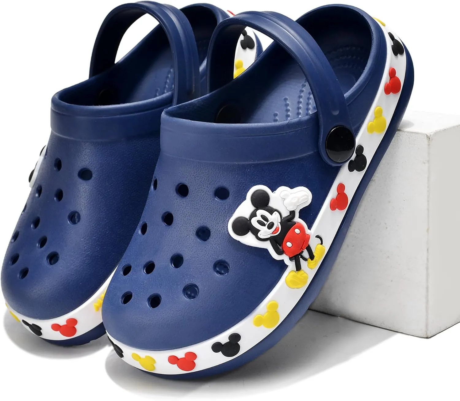 Children's Clogs Cute Cartoon Boys and Girls Garden Shoes Clogs Slippers Toddlers One-Foot Lightweight Beach Pool Sandals