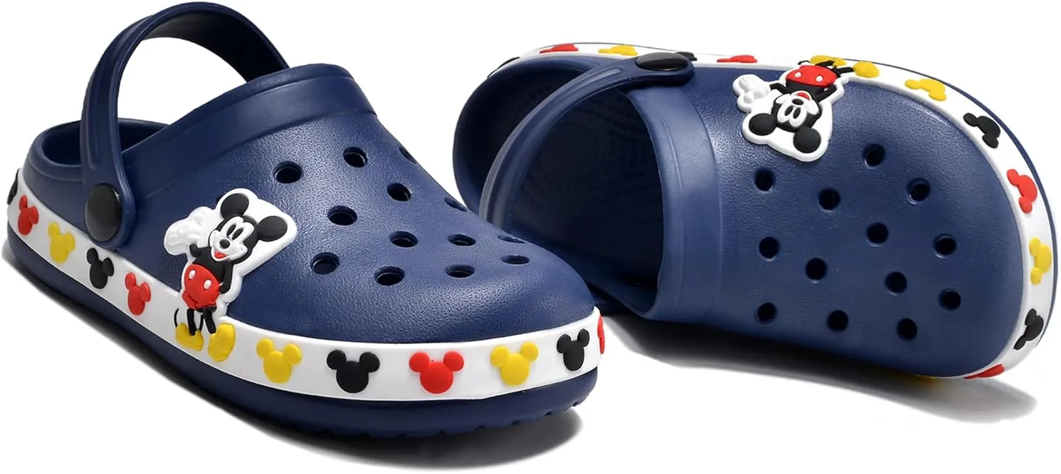Children's Clogs Cute Cartoon Boys and Girls Garden Shoes Clogs Slippers Toddlers One-Foot Lightweight Beach Pool Sandals