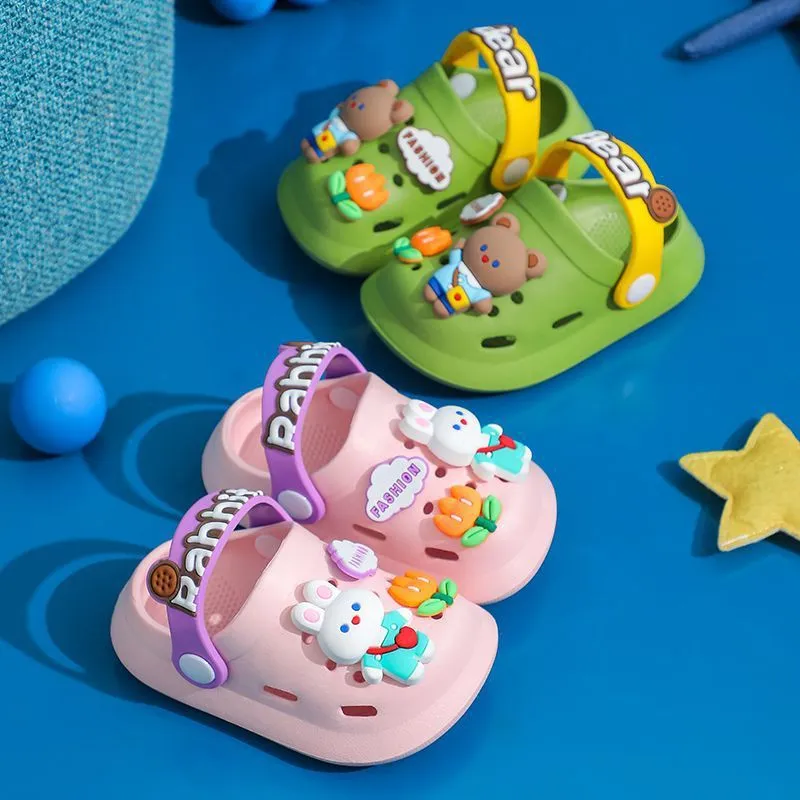 Children's Slippers Summer Cute Outdoor Soft Bottom Non-slip Boys And Girls Sandals Infant Kid Baby Hole Shoes