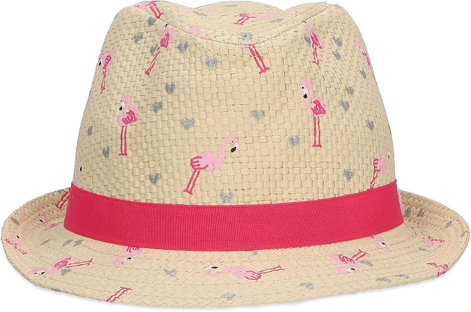 Children's Straw Hat with Flamen Design Hat Girls