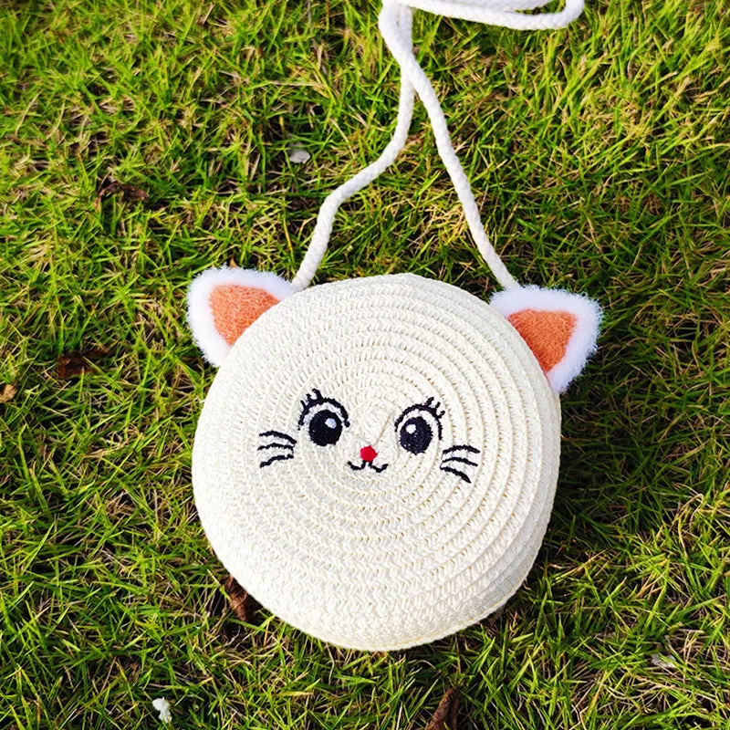 Children's Summer Trendy Woven Straw Cute Crossbody Bags