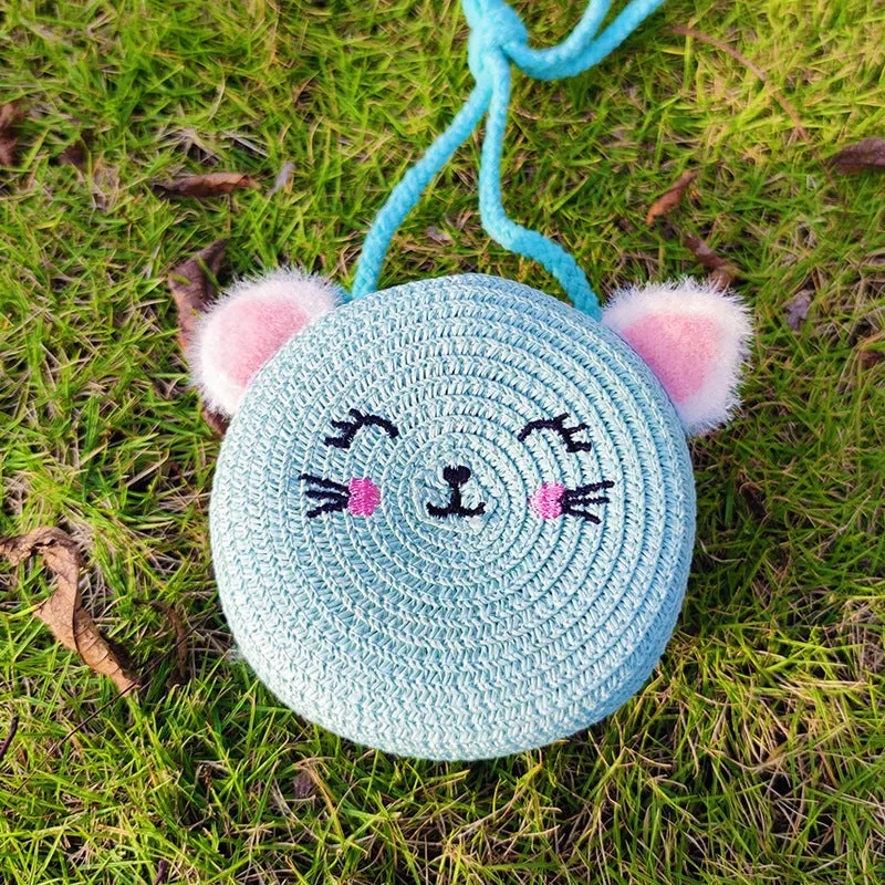Children's Summer Trendy Woven Straw Cute Crossbody Bags